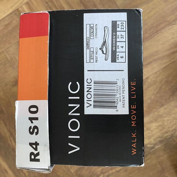 Vionic Flip Flops Women 6 Brown Pink‎ Rest Ricci Thong Sandals Leather Beaded - Picture 13 of 13